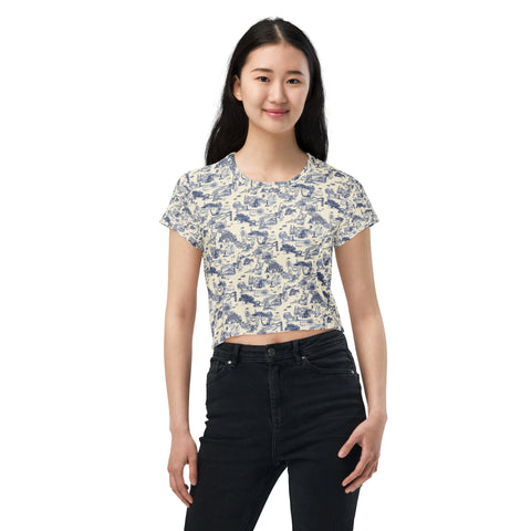 Savannah Toile Cropped Tee