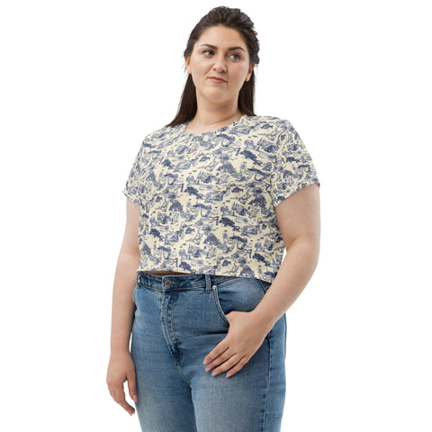 Savannah Toile Cropped Tee