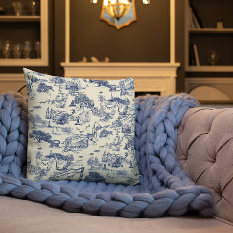 Blank Canvas Savannah toile pillow - 18" X 18"