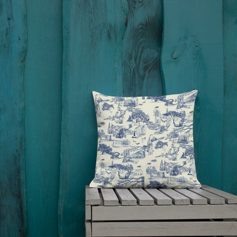 Blank Canvas Savannah toile pillow - 18" X 18"