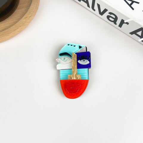 Abstract Figure Pin,Brooch