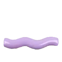 Small wavy hair clips in a light lavender purple color