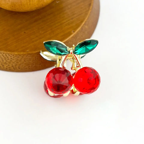 Blinged Out Cherry Mini Claw Clip