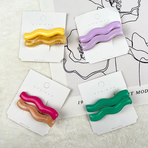 Wavy Duckbill Clip Retro Hair Clips