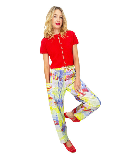 Multi-Colored Plaid Gardener Pant