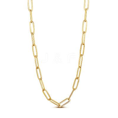 Brass Paper Clip Chain Necklace - 18 in.