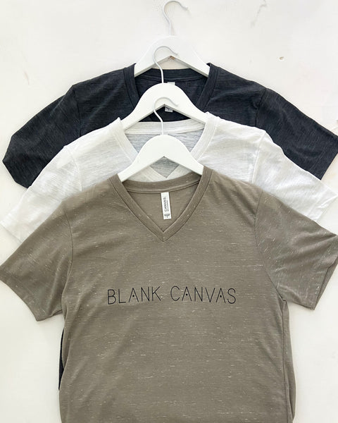 Blank Canvas Logo V-Neck Tee