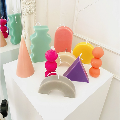 Maple + Love Cone Candle - blush