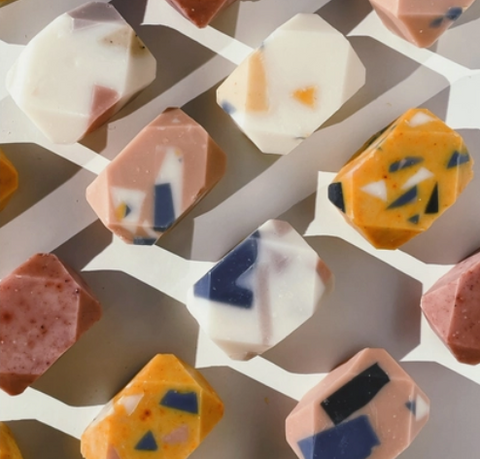 Bell mountain Terrazzo inspired mini gem soaps