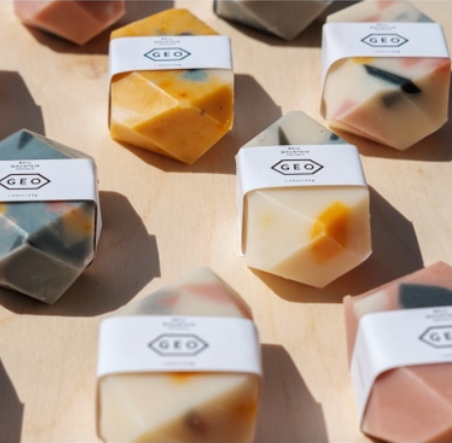 Bell mountain Terrazzo inspired mini gem soaps