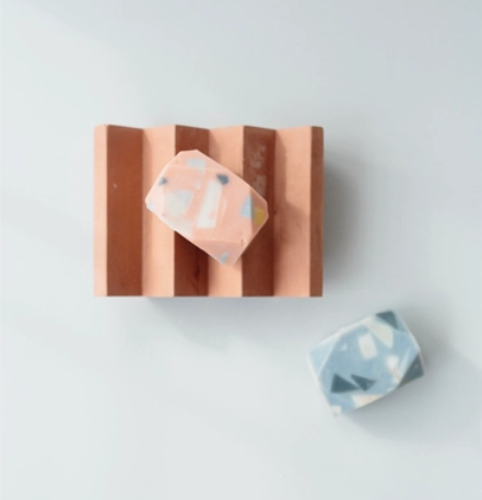 Bell mountain Terrazzo inspired mini gem soaps