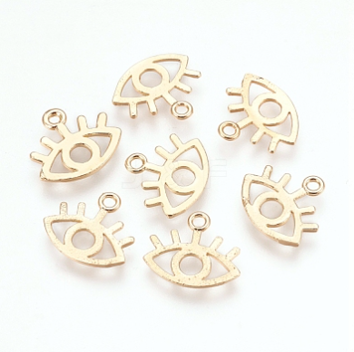 Gold Flat Eye Charm