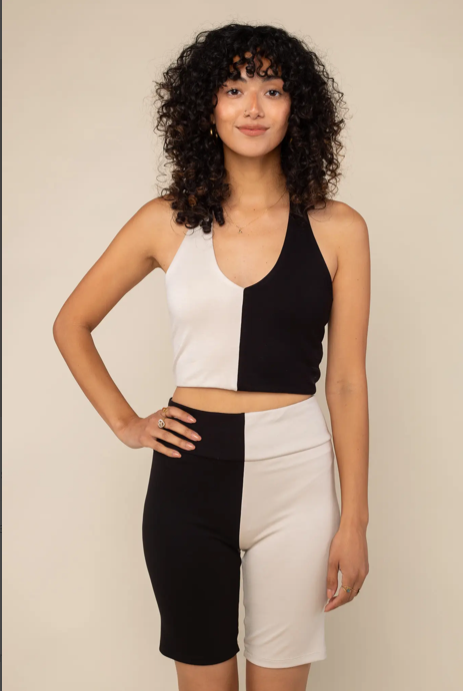 NLT Color Block Halter Top