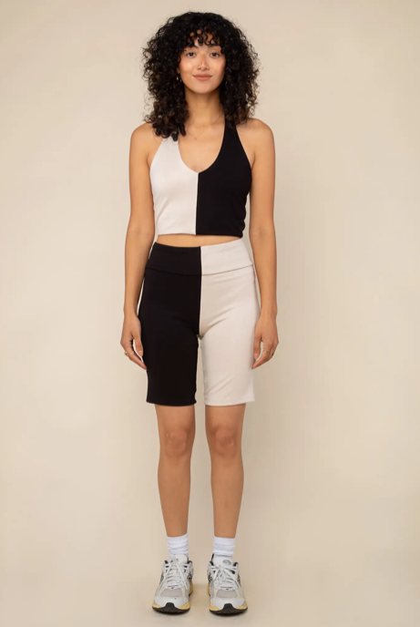 NLT Color Block Halter Top