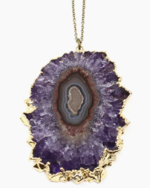 Crafts & Love Unique geode necklace