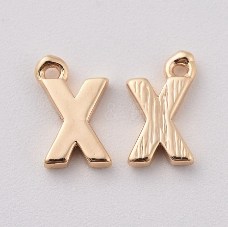 Letter A-Z Charm, 18K Gold Plated, Brass Micro Charms