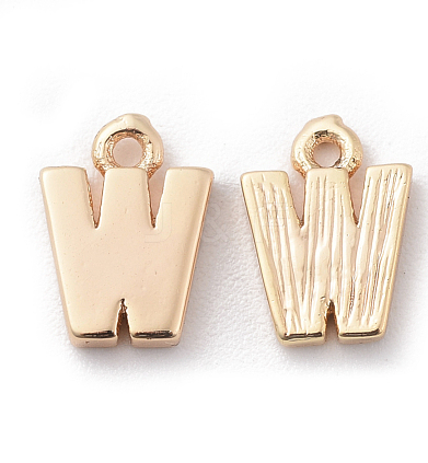 Letter A-Z Charm, 18K Gold Plated, Brass Micro Charms