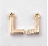 Letter A-Z Charm, 18K Gold Plated, Brass Micro Charms