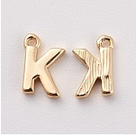 Letter A-Z Charm, 18K Gold Plated, Brass Micro Charms