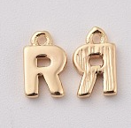 Letter A-Z Charm, 18K Gold Plated, Brass Micro Charms