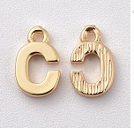Letter A-Z Charm, 18K Gold Plated, Brass Micro Charms