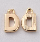Letter A-Z Charm, 18K Gold Plated, Brass Micro Charms