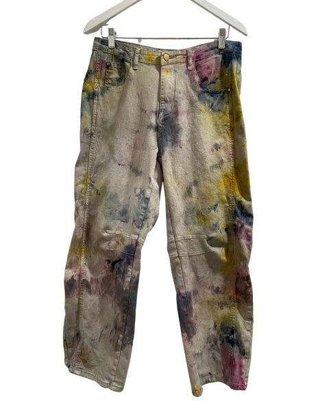 Ice Dyed Artist Barrel Jeans