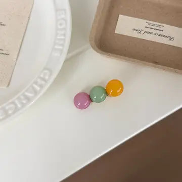 Gum Drop 3-Bead Side Hair Clip