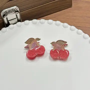 Cute Glittery Fruit Mini Hair Claw Clips