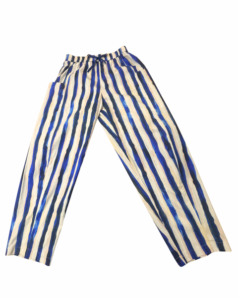 Blue Stripe Gardener Pant