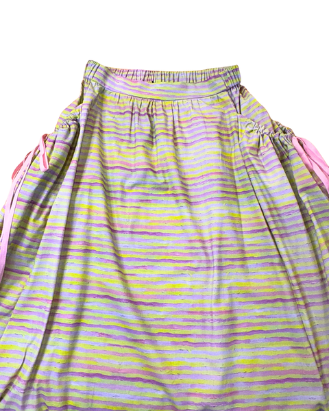 Candy Stripe Bubble Pocket Skirt
