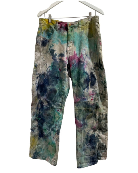 Ice Dyed Artist Barrel Jeans