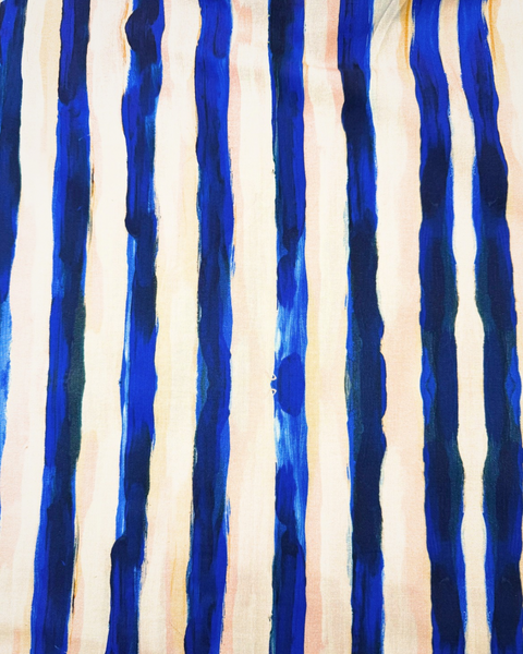 Blue Stripe Bubble Pocket Skirt