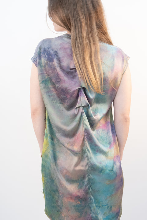 Silk Ice Dyed Spine Dress