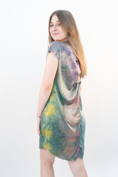 Silk Ice Dyed Spine Dress