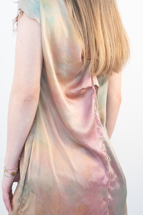 Silk Ice Dyed Spine Dress