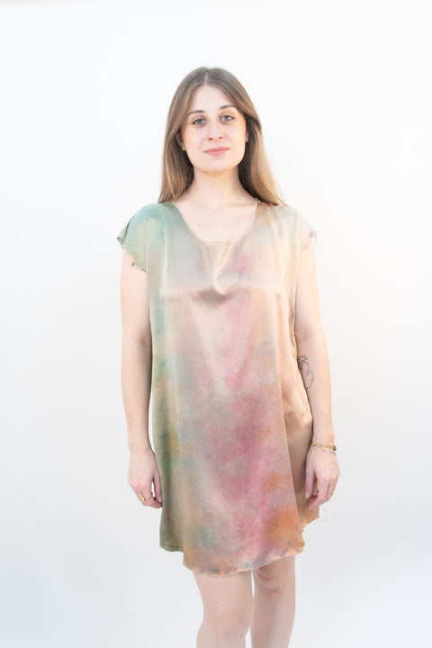 Silk Ice Dyed Spine Dress