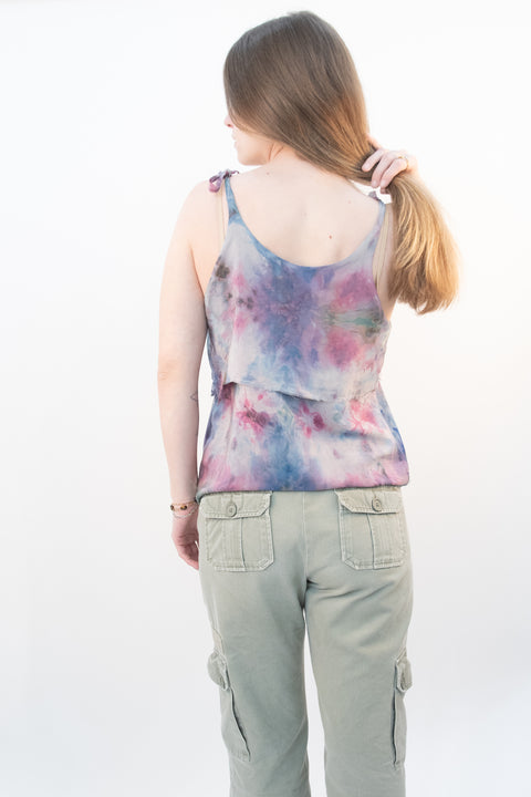 Silk Ice Dyed Shelf Tie Tank