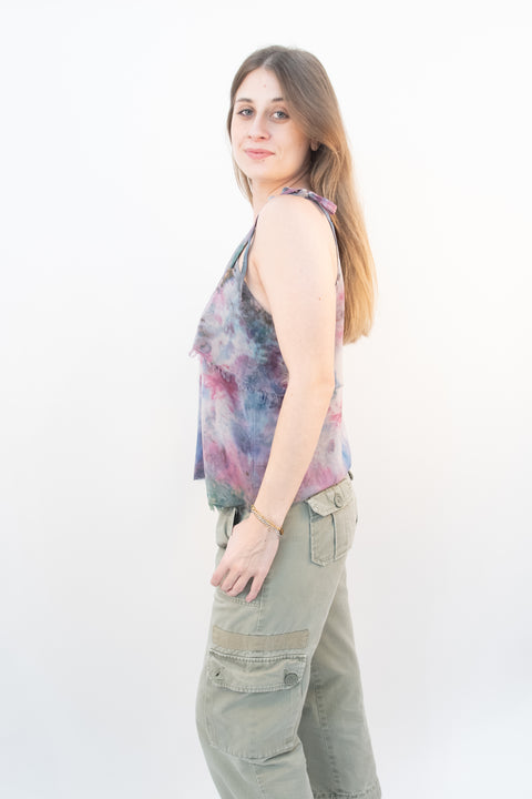 Silk Ice Dyed Shelf Tie Tank