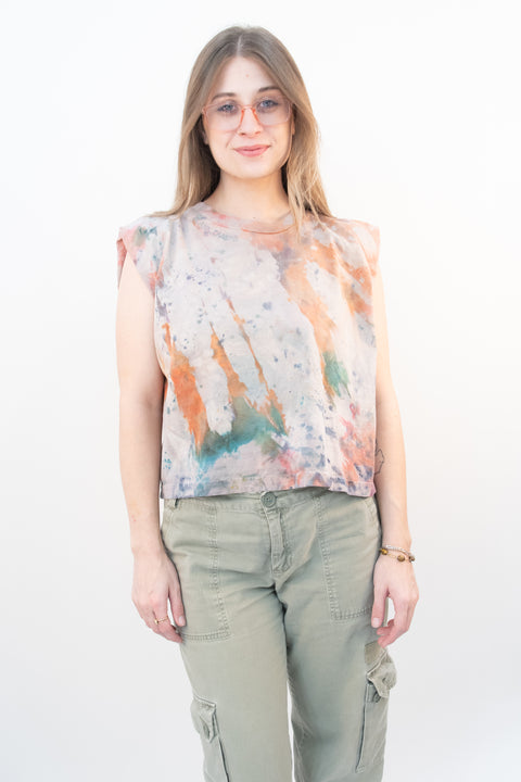 Ice Dyed Cotton Lounge Tee