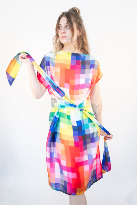 Grace Dress- Pixel Print