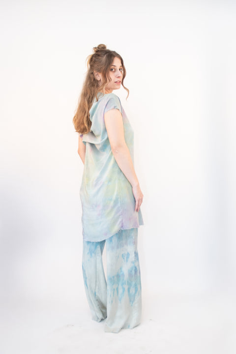 Silk Ice Dyed Spine Dress