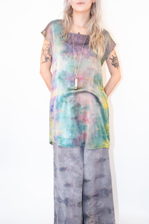 Silk Ice Dyed Spine Dress