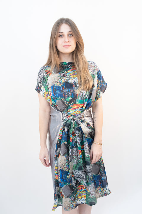 Grace Dress- Circuit Board Print