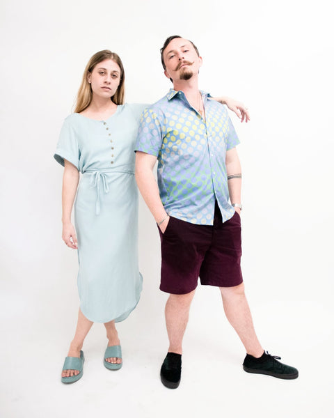 Blank Canvas Button up- Dots