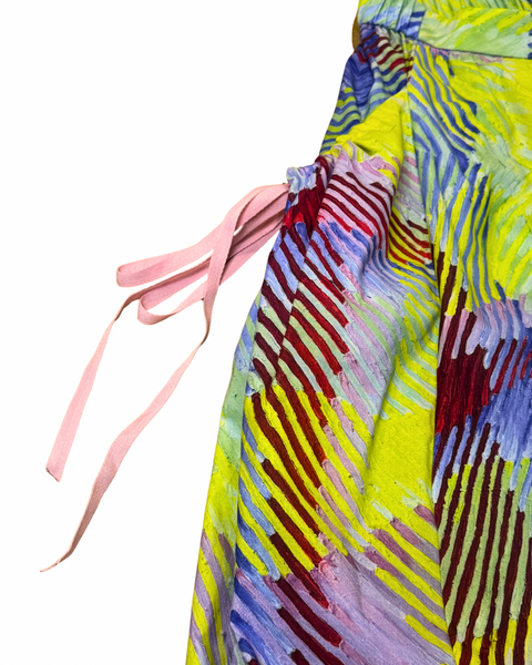 Multi-Colored Plaid Bubble Pocket Skirt