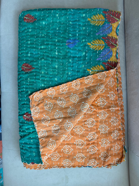 One of a Kind- Kantha Indian Blanket