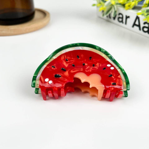 Watermelon Bite Fruit Claw Clip