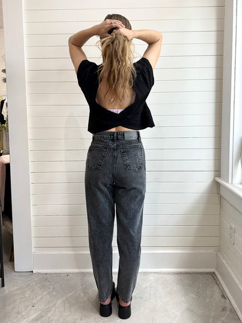 Back Cut-out Basic Tee