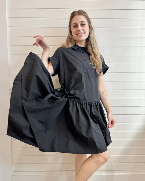 Collared Parachute Mini Dress